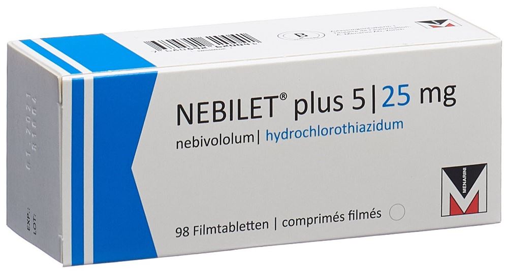 NEBILET plus cpr pell 5/25 mg 98 pce