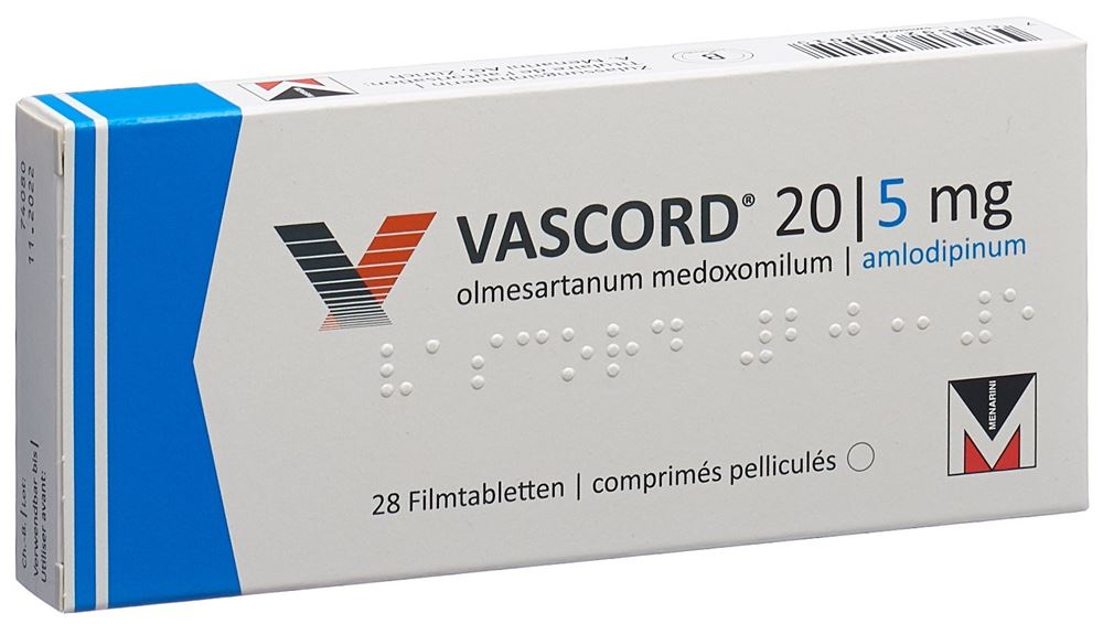 VASCORD cpr pell 20/5 mg 28 pce