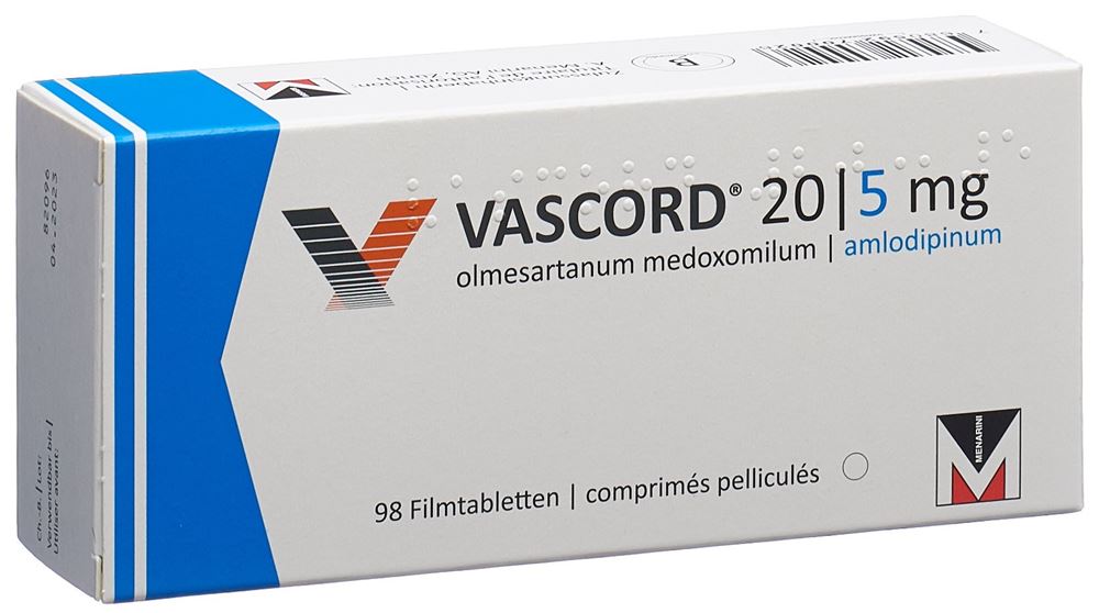 VASCORD cpr pell 20/5 mg 98 pce