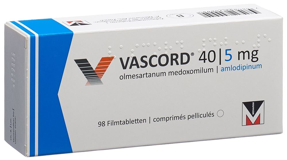 VASCORD cpr pell 40/5 mg 98 pce