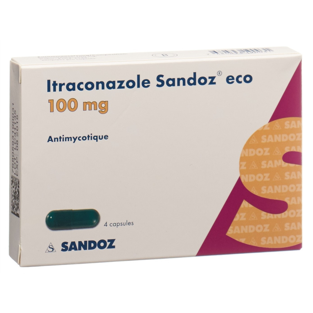 ITRACONAZOLE Sandoz eco 4 caps 100 mg 4 pce