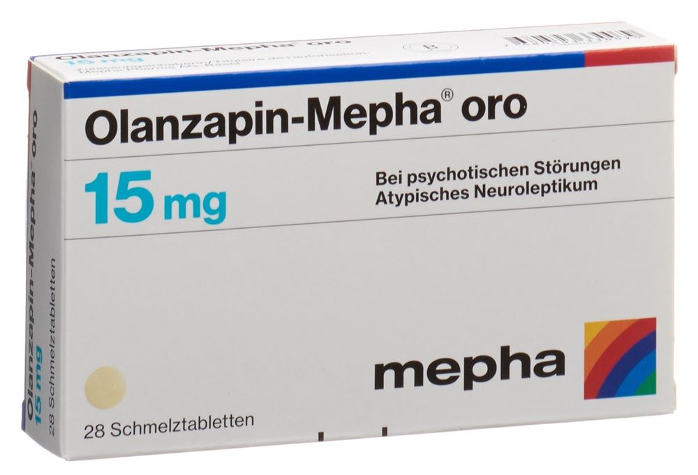 Olanzapin-Mepha 15 oro, Schmelztabletten