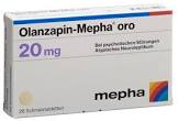 Olanzapin-Mepha 20 oro, Schmelztabletten