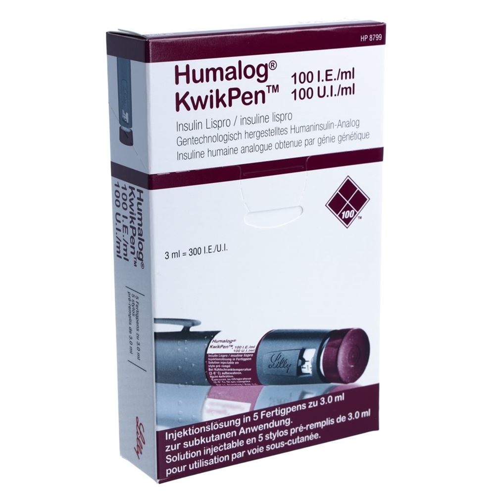 HUMALOG KwikPen sol inj 100 UI/ml 5 stylo pré 3 ml