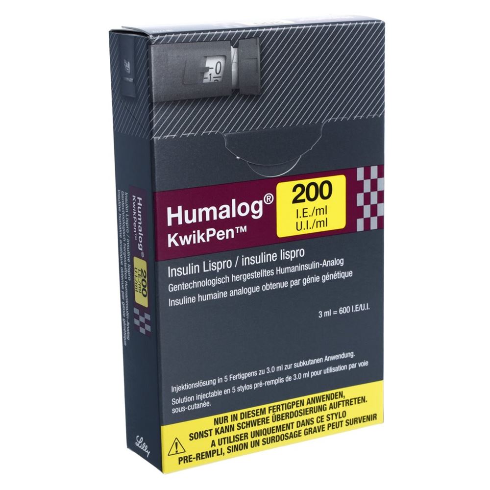 HUMALOG KwikPen sol inj 200 UI/ml 5 stylo pré 3 ml
