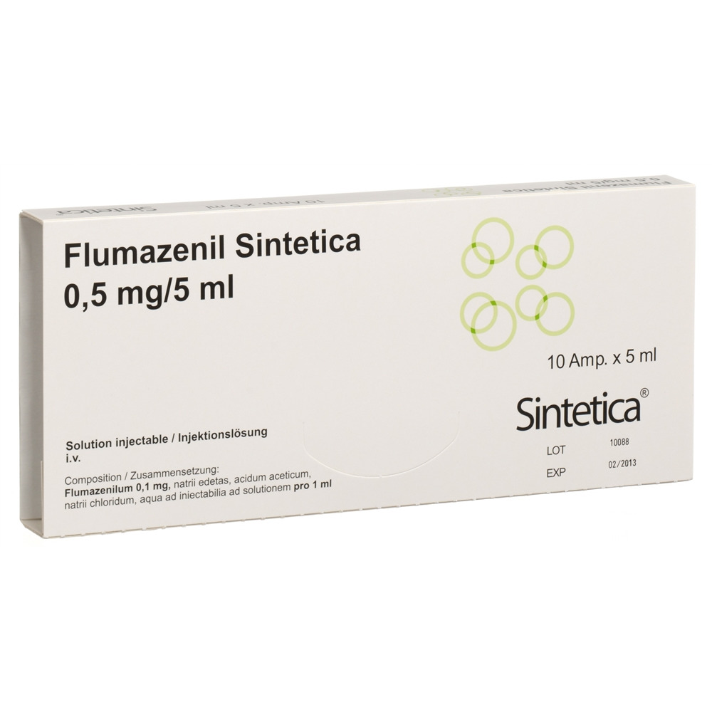 Flumazenil Sintetica 0,5 mg/5 ml, soluzione iniettabile