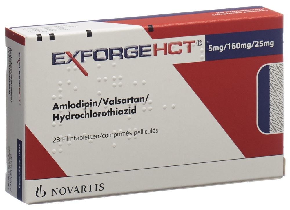 EXFORGE HCT cpr pell 5mg/160mg/25mg 28 pce