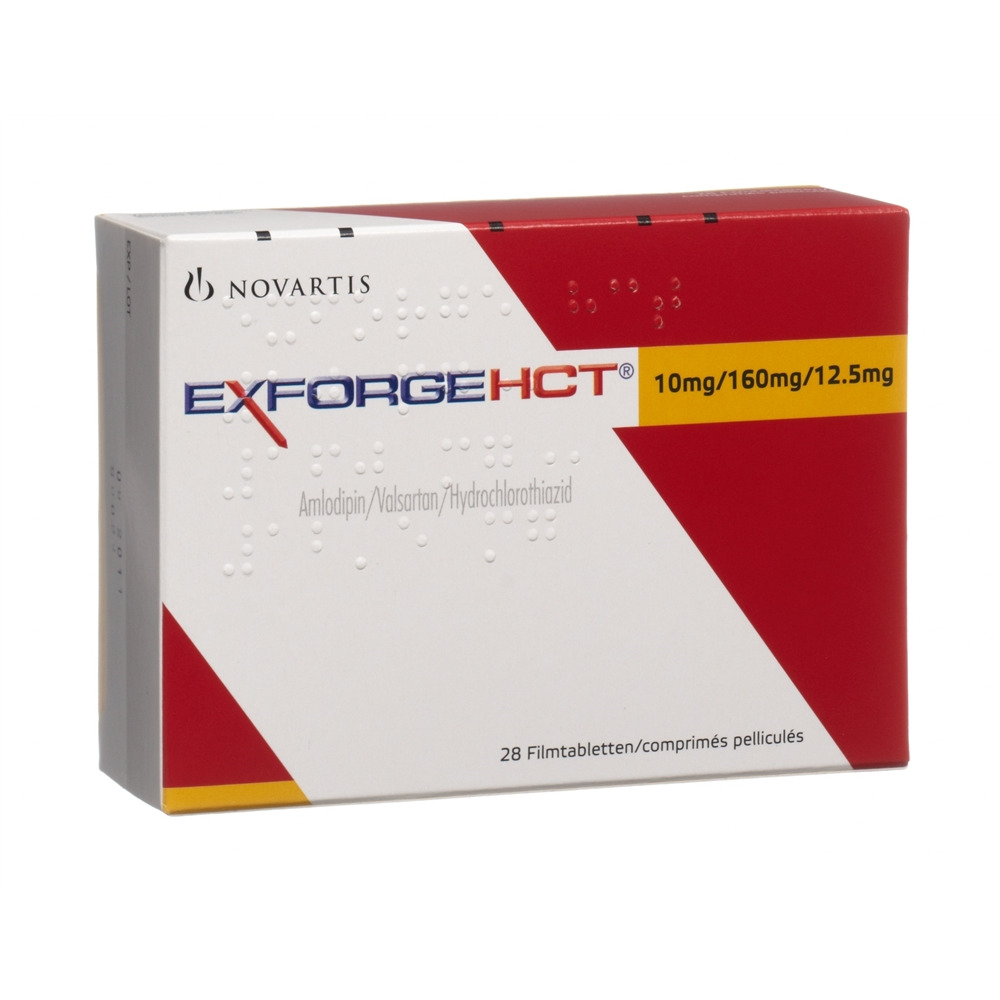 EXFORGE HCT cpr pell 5mg/160mg/25mg 28 pce