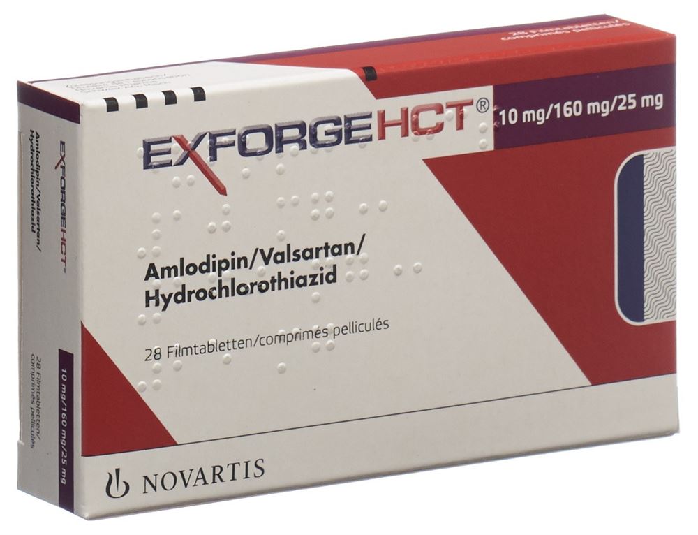 EXFORGE HCT cpr pell 10mg/160mg/25mg 28 pce