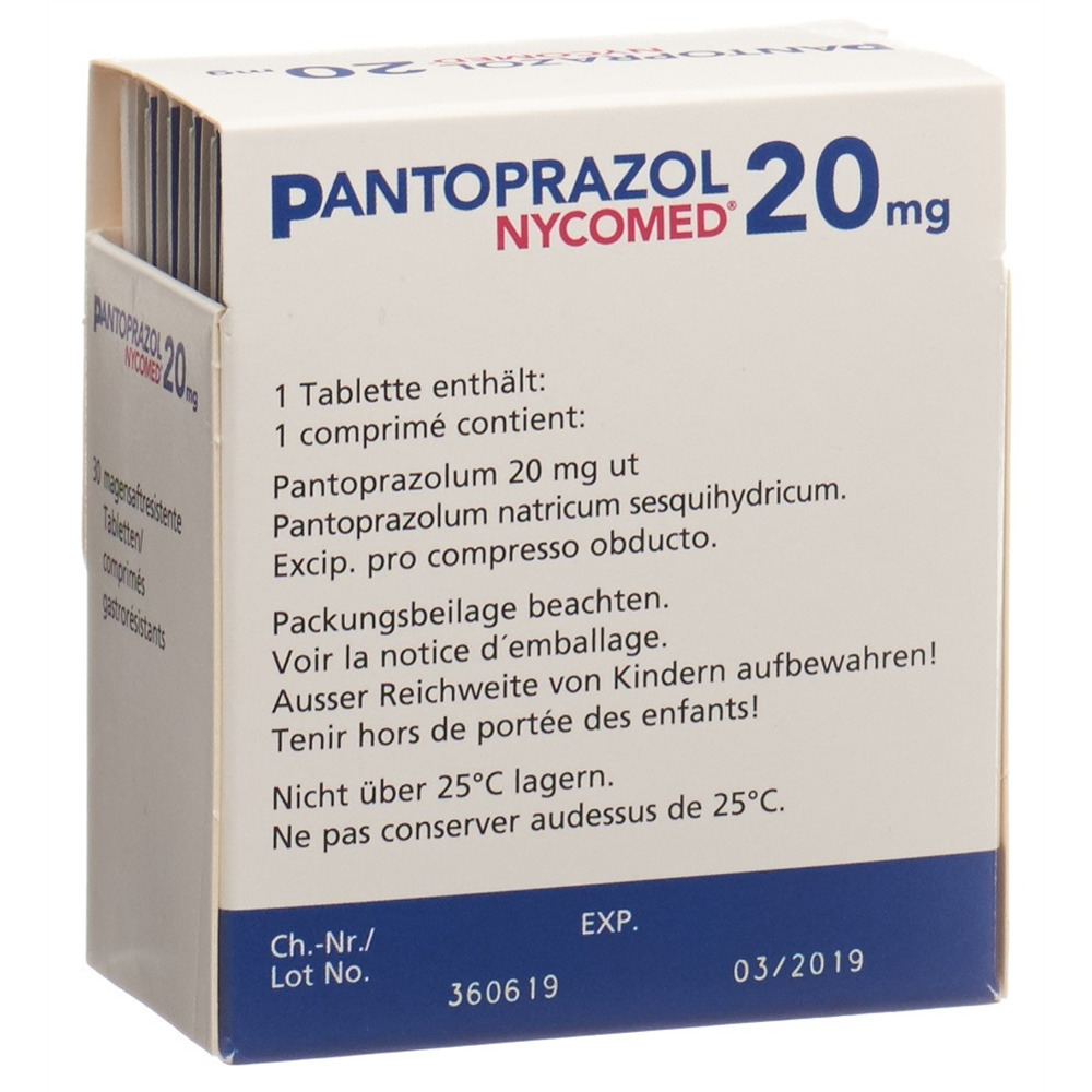 PANTOPRAZOL Nycomed cpr pell 20 mg 30 pce