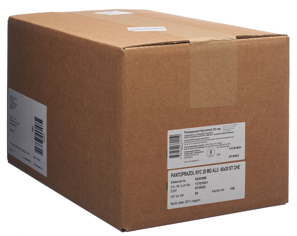 Pantoprazol Nycomed 40 mg, magensaftresistente Tabletten