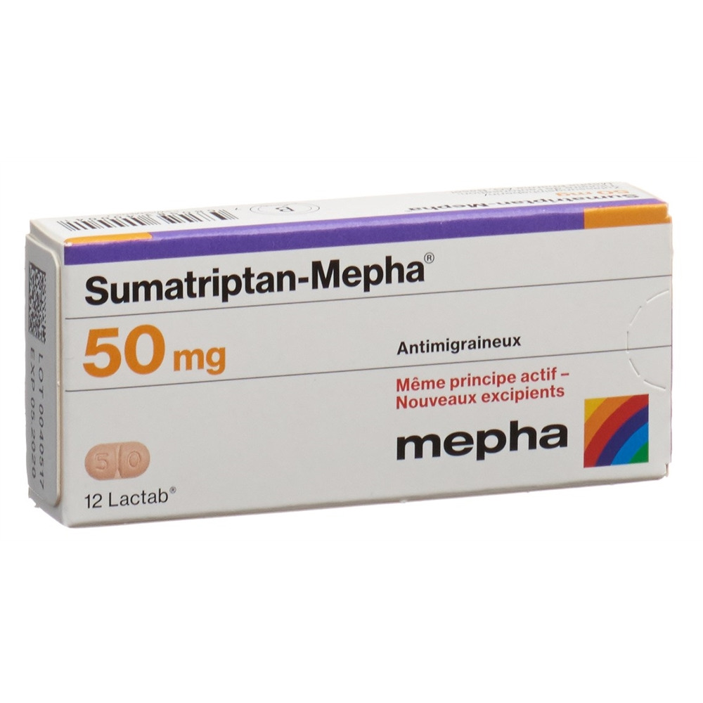SUMATRIPTAN Zentiva cpr pell 50 mg 12 pce