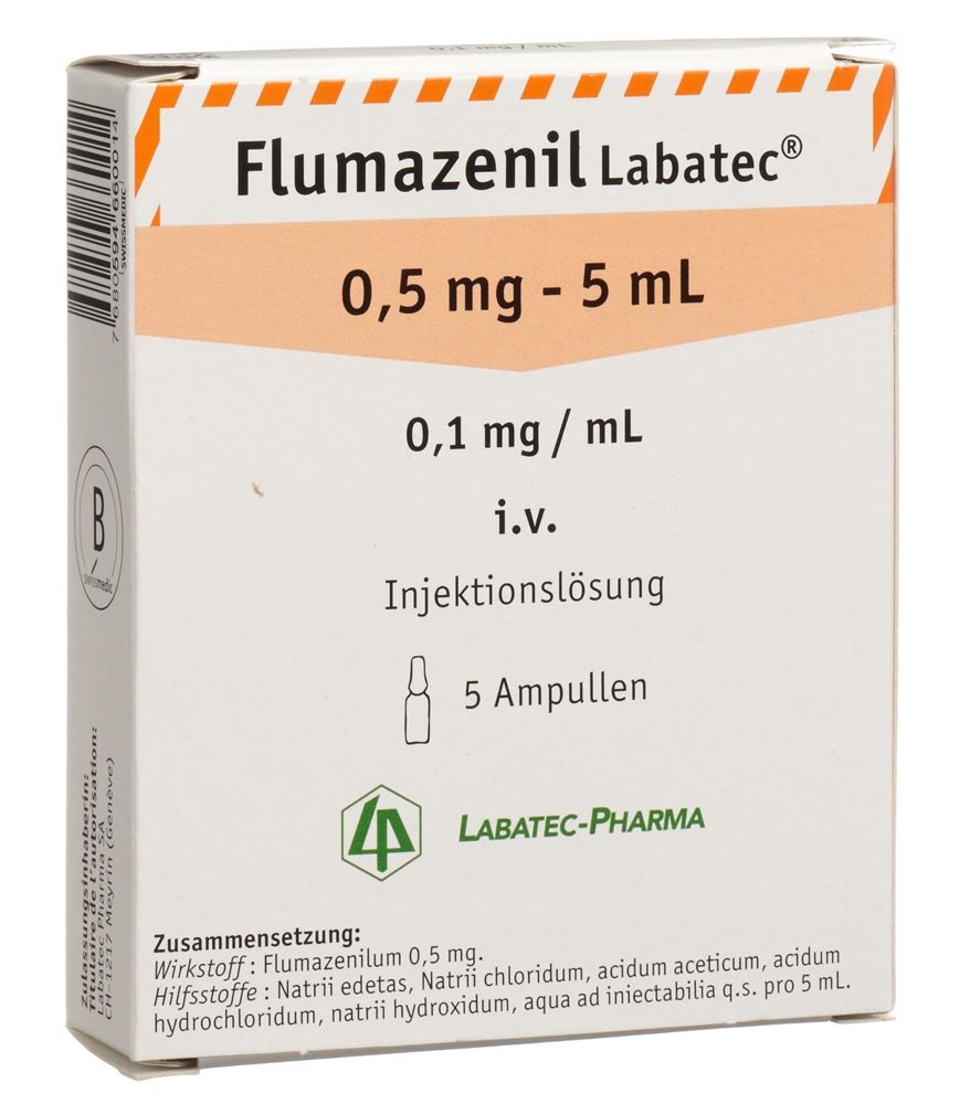 Flumazenil Labatec 0,5 mg/5 ml, solution injectable