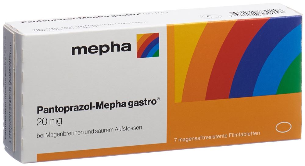 PANTOPRAZOL Mepha gastro cpr pell 20 mg 7 pce