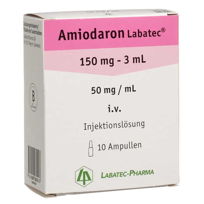 AMIODARONE Labatec sol inj 150 mg/3ml 10 amp 3 ml