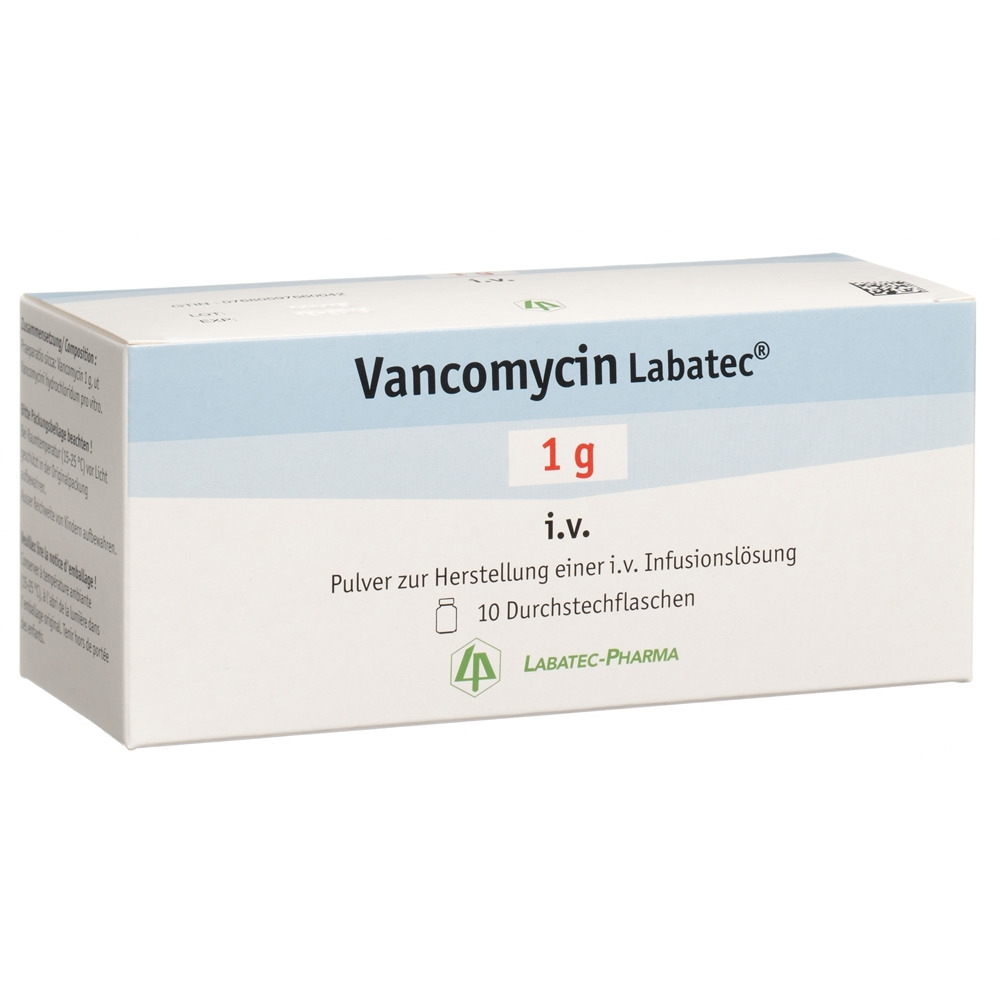 VANCOMYCINE Labatec 1 g flac 10 pce