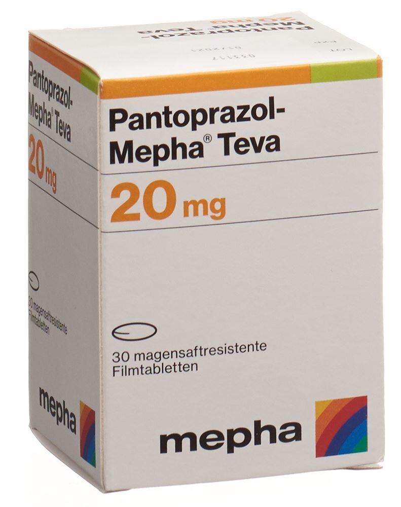 PANTOPRAZOL Mepha Teva cpr pell 20 mg bte 30 pce