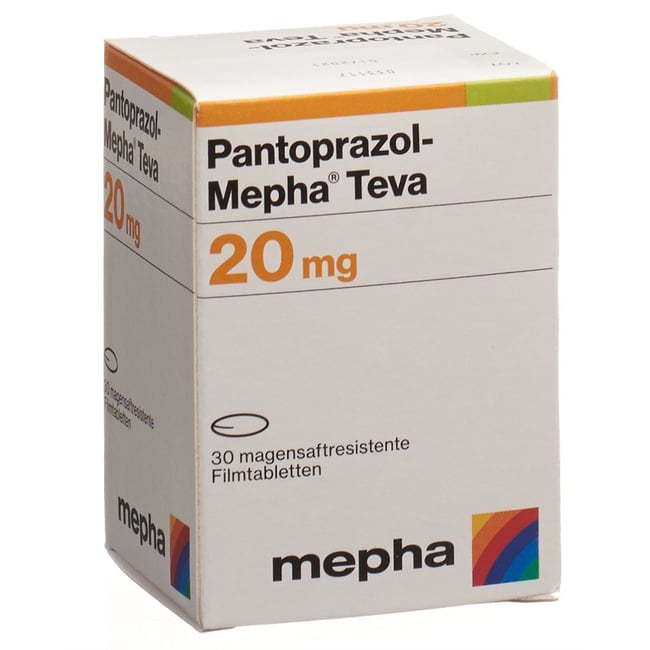 Pantoprazol-Mepha Teva 20 mg, magensaftresistente Filmtabletten