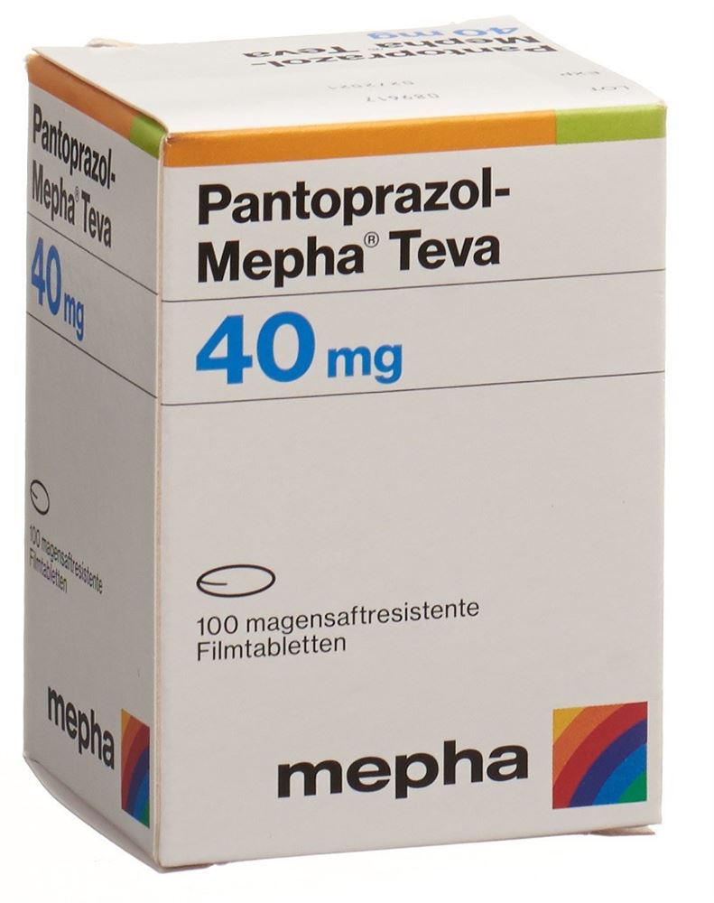 PANTOPRAZOL Mepha Teva cpr pell 40 mg bte 100 pce