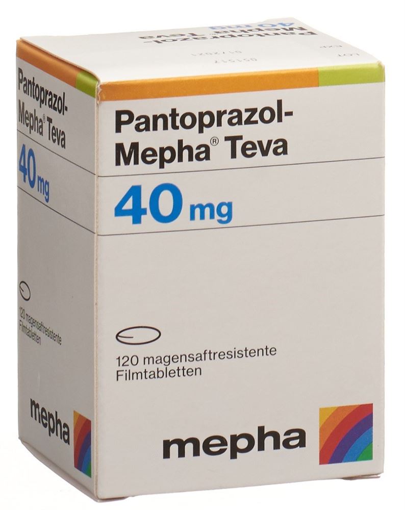 PANTOPRAZOL Mepha Teva cpr pell 40 mg bte 120 pce