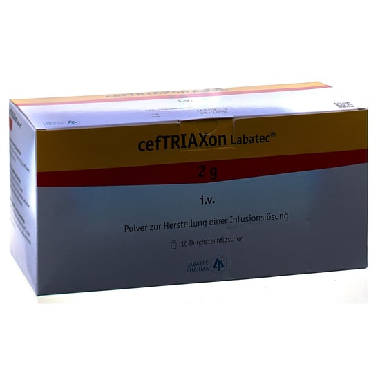 CEFTRIAXON Labatec subst sèche 2 g flac 10 pce