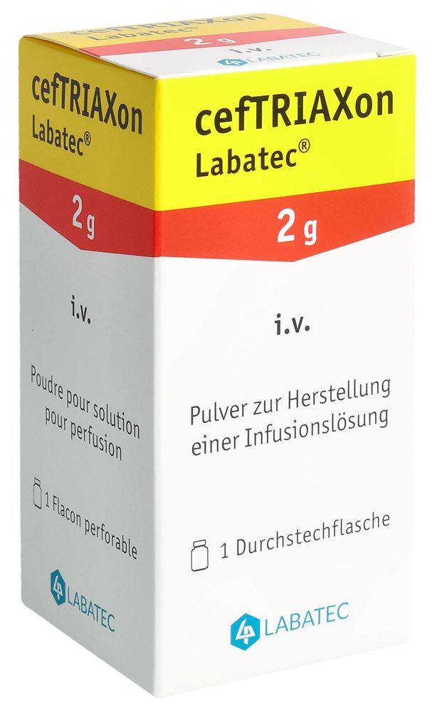 CEFTRIAXON Labatec subst sèche 2 g flac