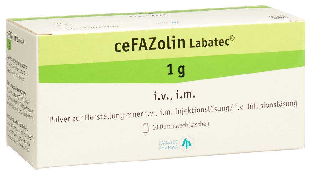 CEFAZOLINE Labatec subst sèche 1 g flac 10 pce