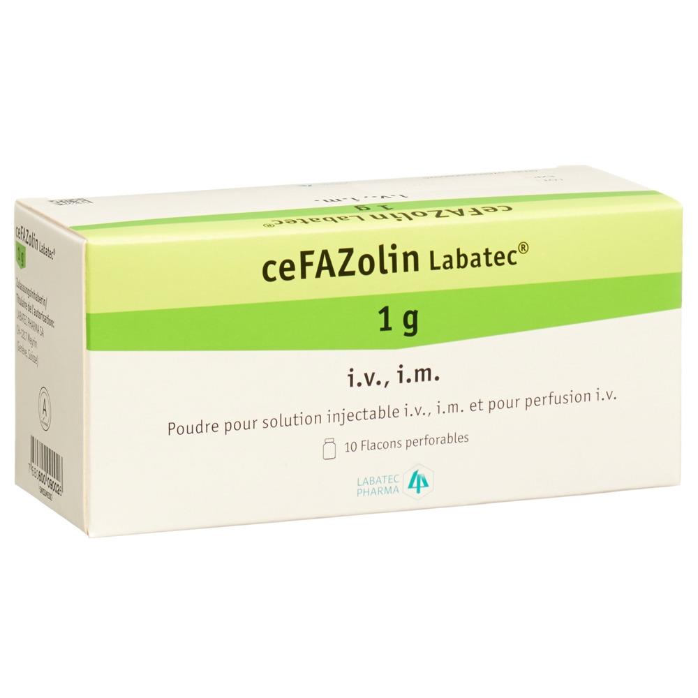 CEFAZOLINE Labatec subst sèche 1 g flac 10 pce