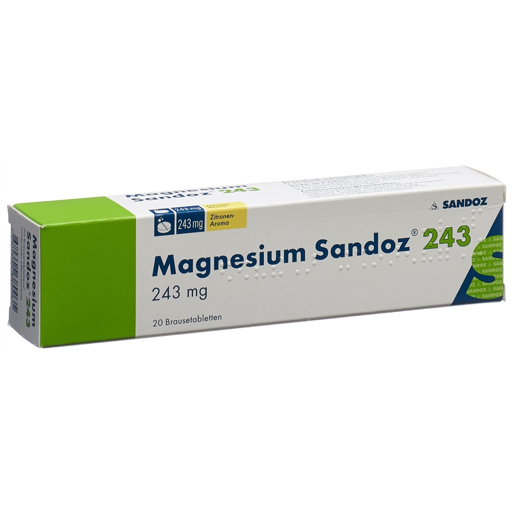 MAGNESIUM Sandoz cpr eff 243 mg bte 20 pce