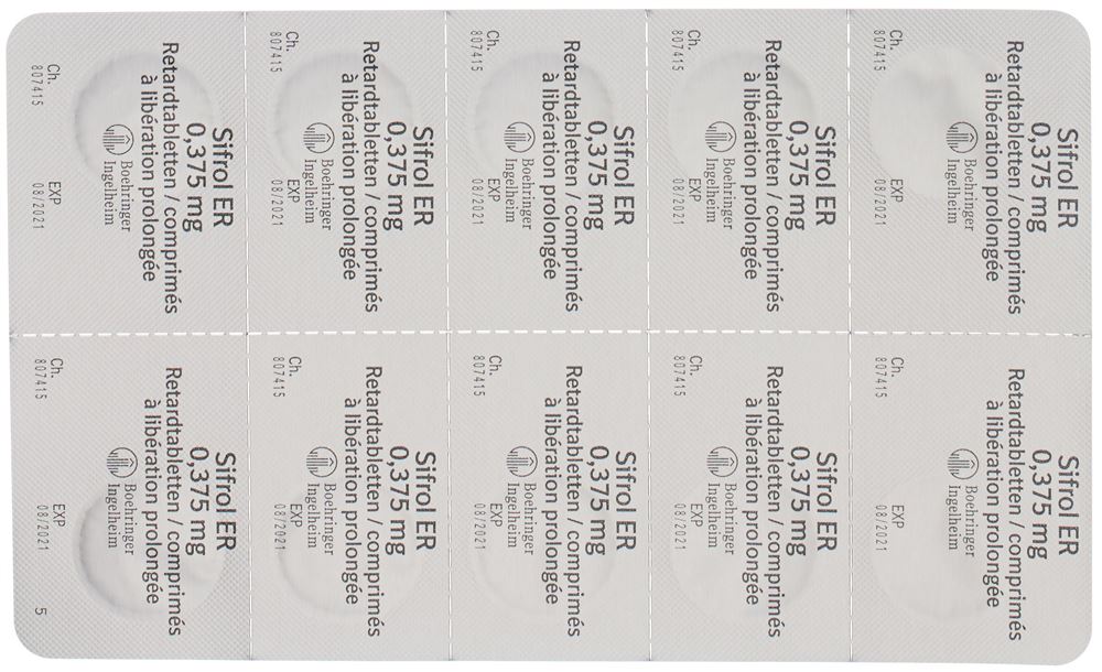 SIFROL ER cpr ret 0.375 mg 10 pce