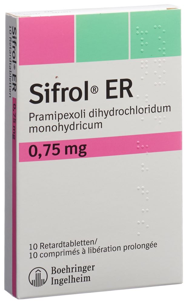SIFROL ER cpr ret 0.75 mg 10 pce