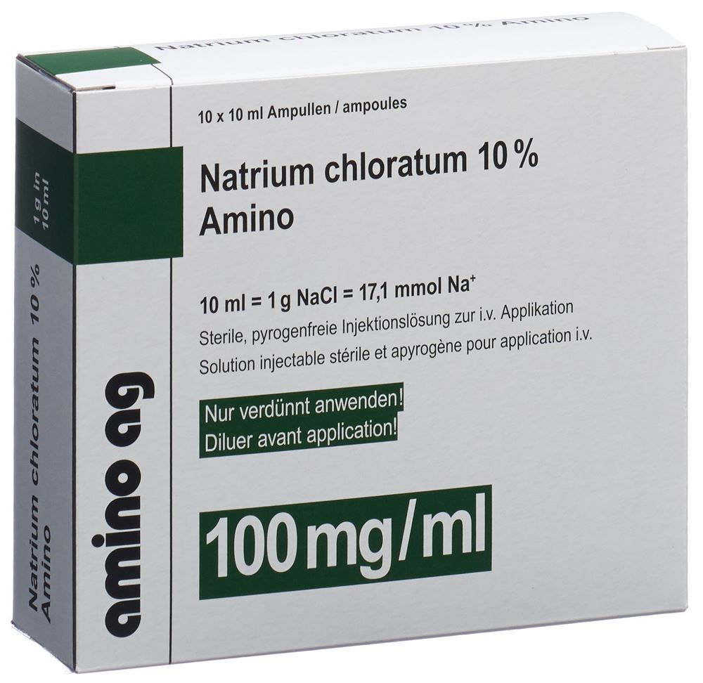 NACL Amino conc perf 10 % 10ml amp 10 pce