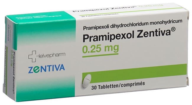 Pramipexol Zentiva 0.25 mg, Tabletten