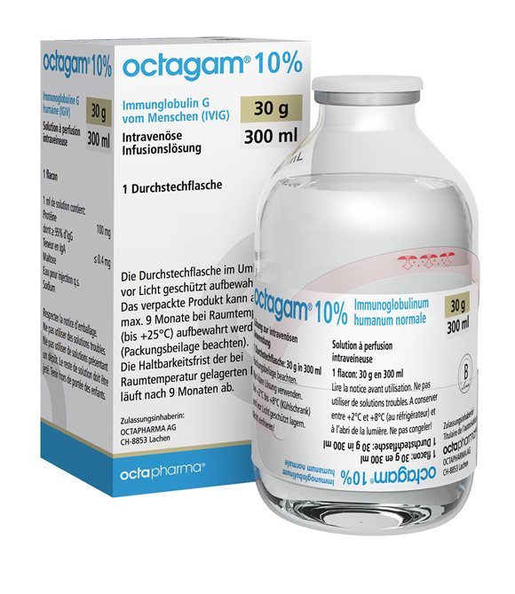 OCTAGAM 10% sol perf 30 g/300ml i.v. flac