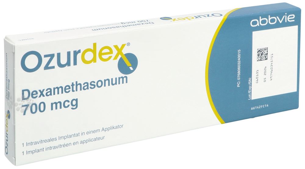 OZURDEX intravitréen implant dans applicateur