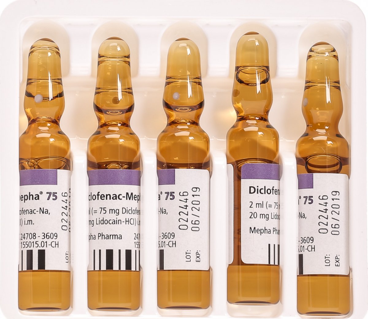 Diclofenac-Mepha 75, Injektionslösung i.m.