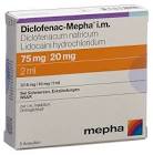 Diclofenac-Mepha, sol inj 75 mg/2ml , 25 amp 2 ml