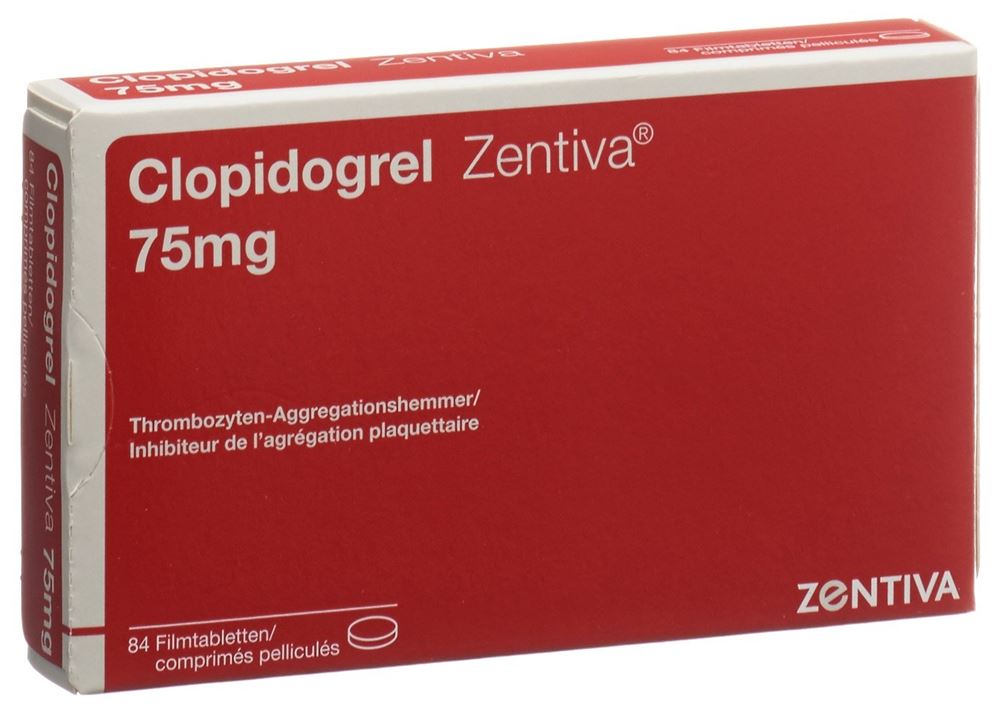 CLOPIDOGREL Zentiva cpr pell 75 mg 84 pce