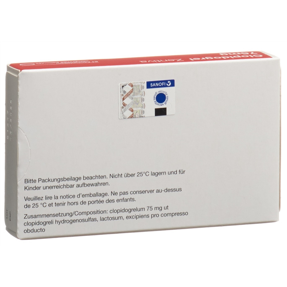 CLOPIDOGREL Zentiva cpr pell 75 mg 84 pce