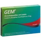 GEM Bronchialpastillen mit Codein, Lutschpastillen