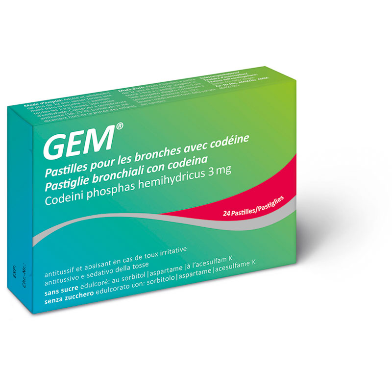 GEM Bronchialpastillen mit Codein, Lutschpastillen