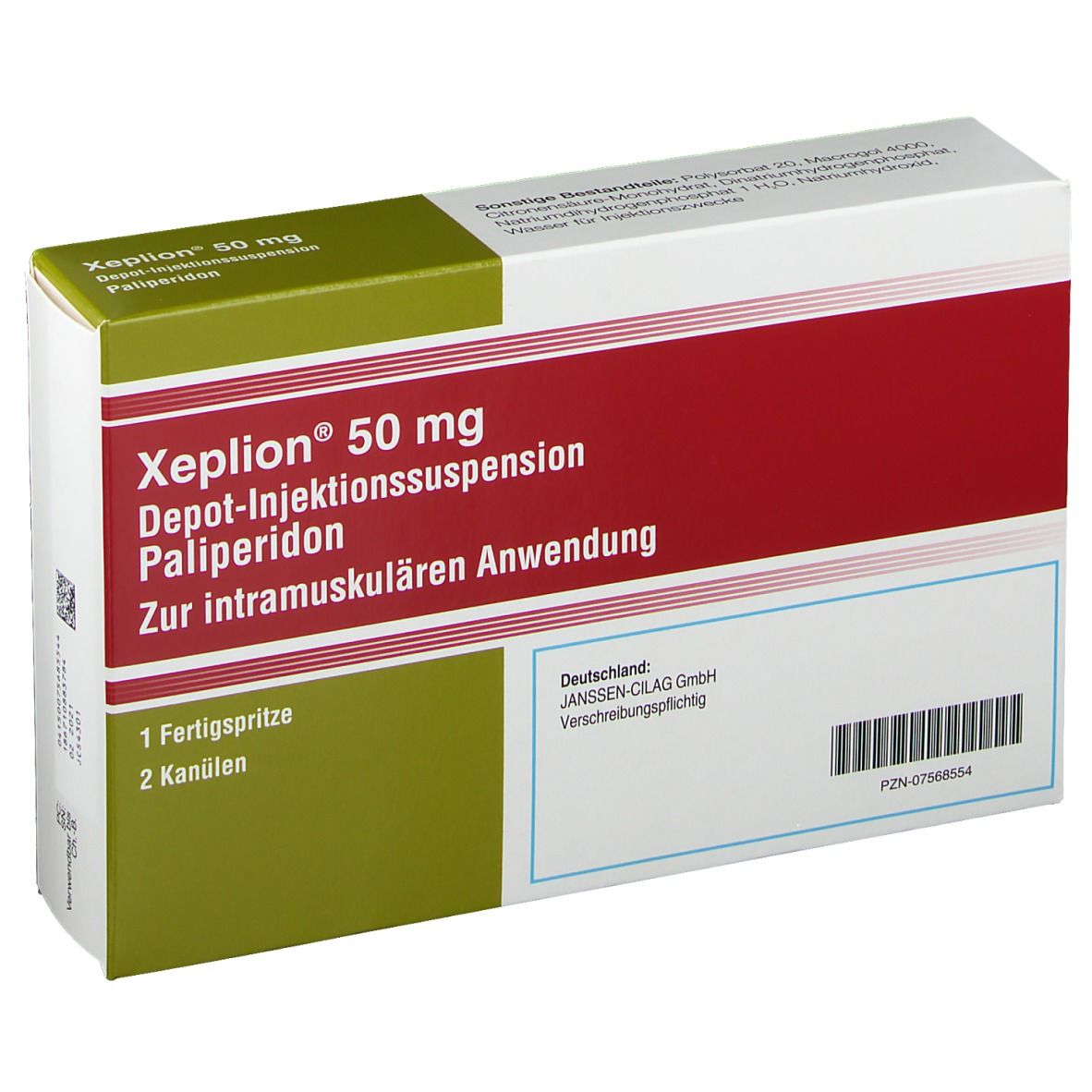 Xeplion 25 mg, Depot-Injektionssuspension in einer Fertigspritze