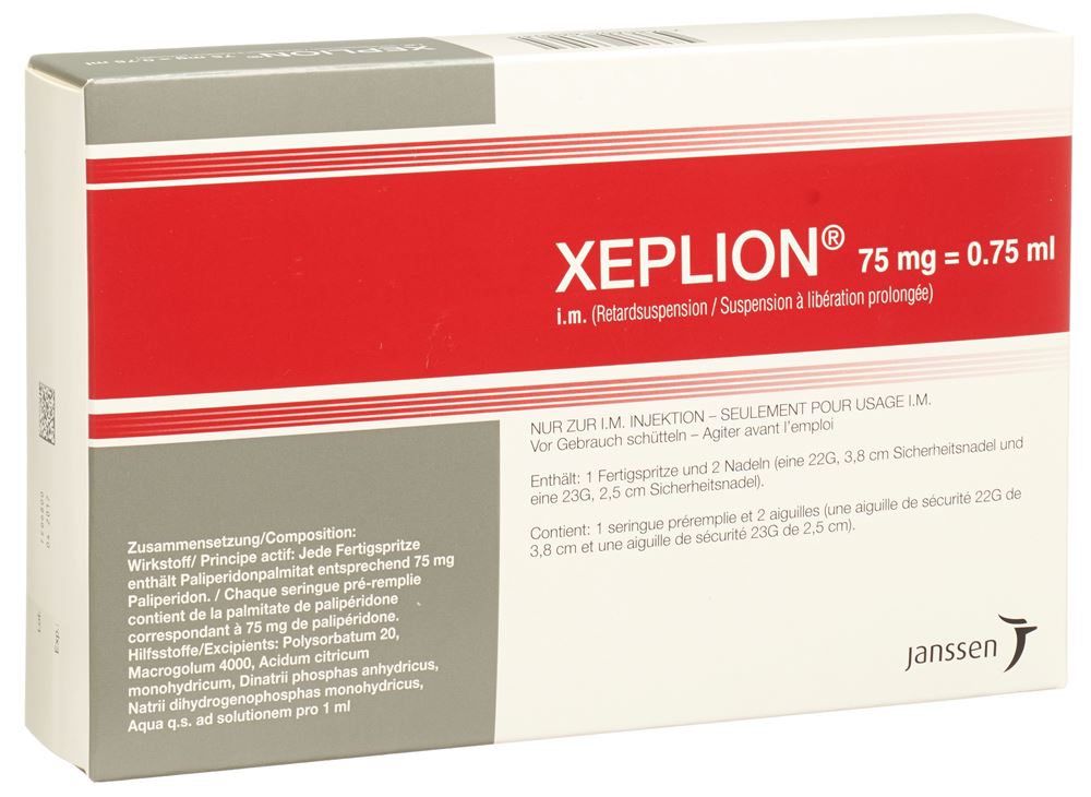 XEPLION susp inj 75 mg/0.75ml ser pré 0.75 ml