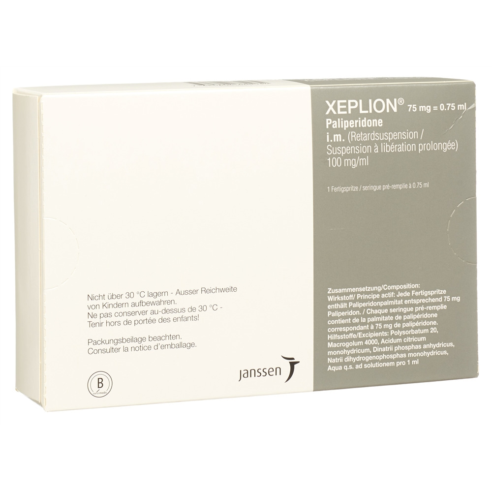 XEPLION susp inj 75 mg/0.75ml ser pré 0.75 ml