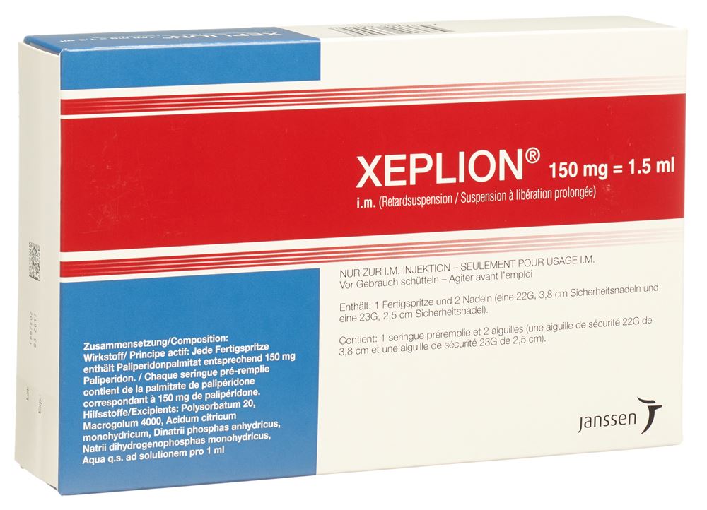 XEPLION susp inj 150 mg/1.5ml ser pré 1.5 ml