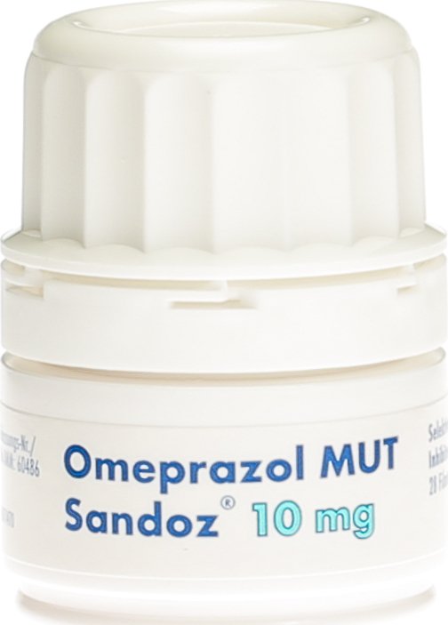 Omeprazol MUT Sandoz 10 mg, Filmtabletten