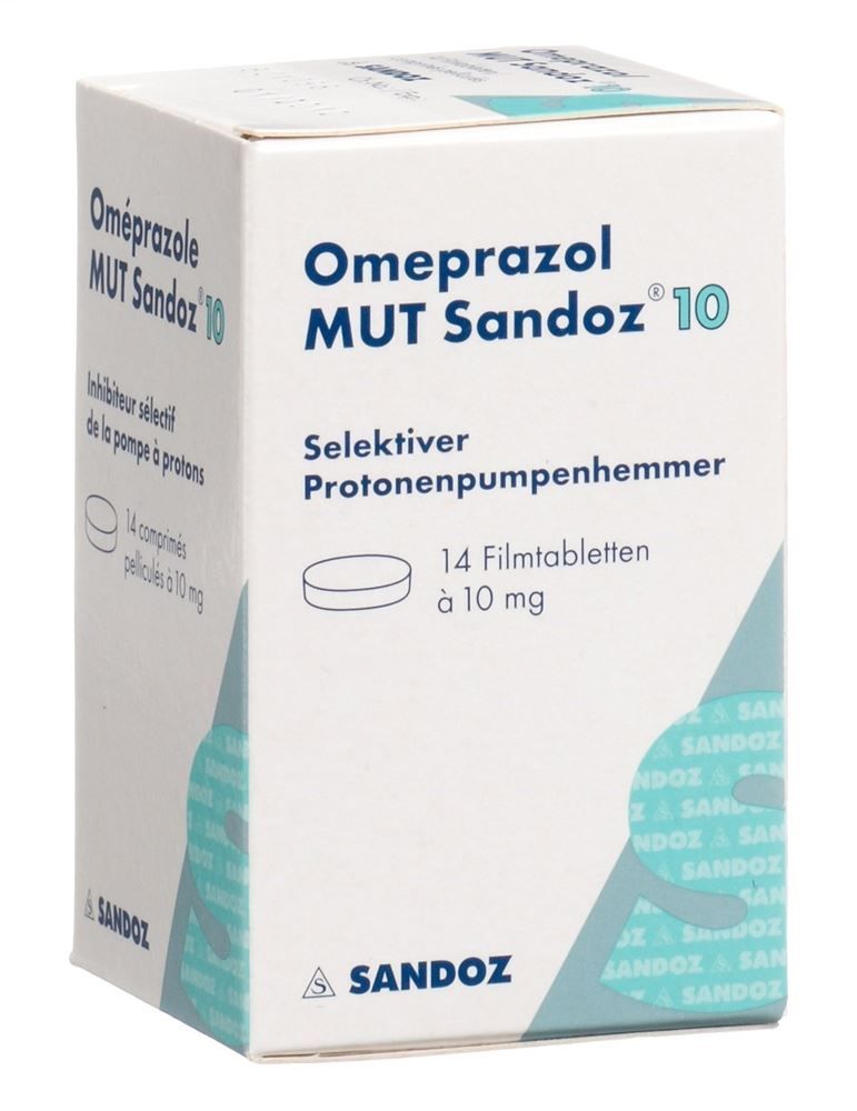 OMEPRAZOLE MUT Sandoz cpr pell 10 mg bte 14 pce