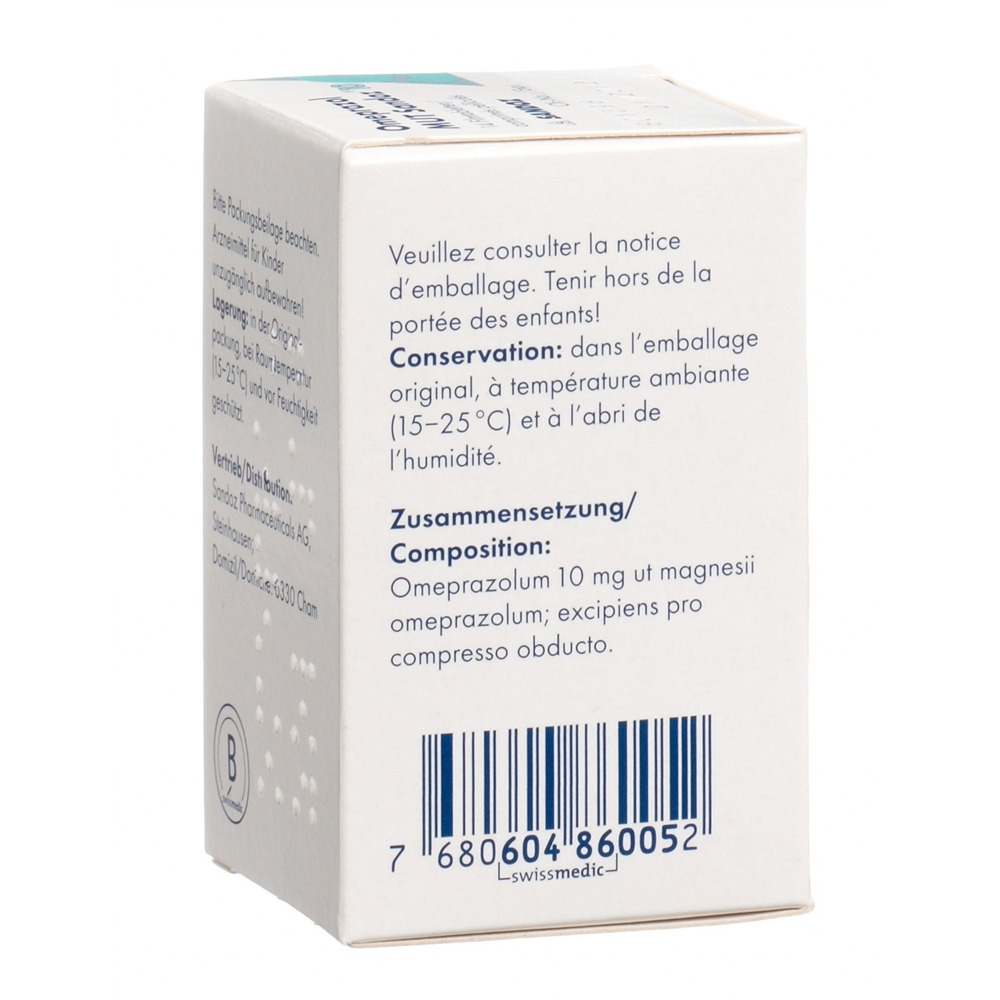 OMEPRAZOLE MUT Sandoz cpr pell 10 mg bte 14 pce