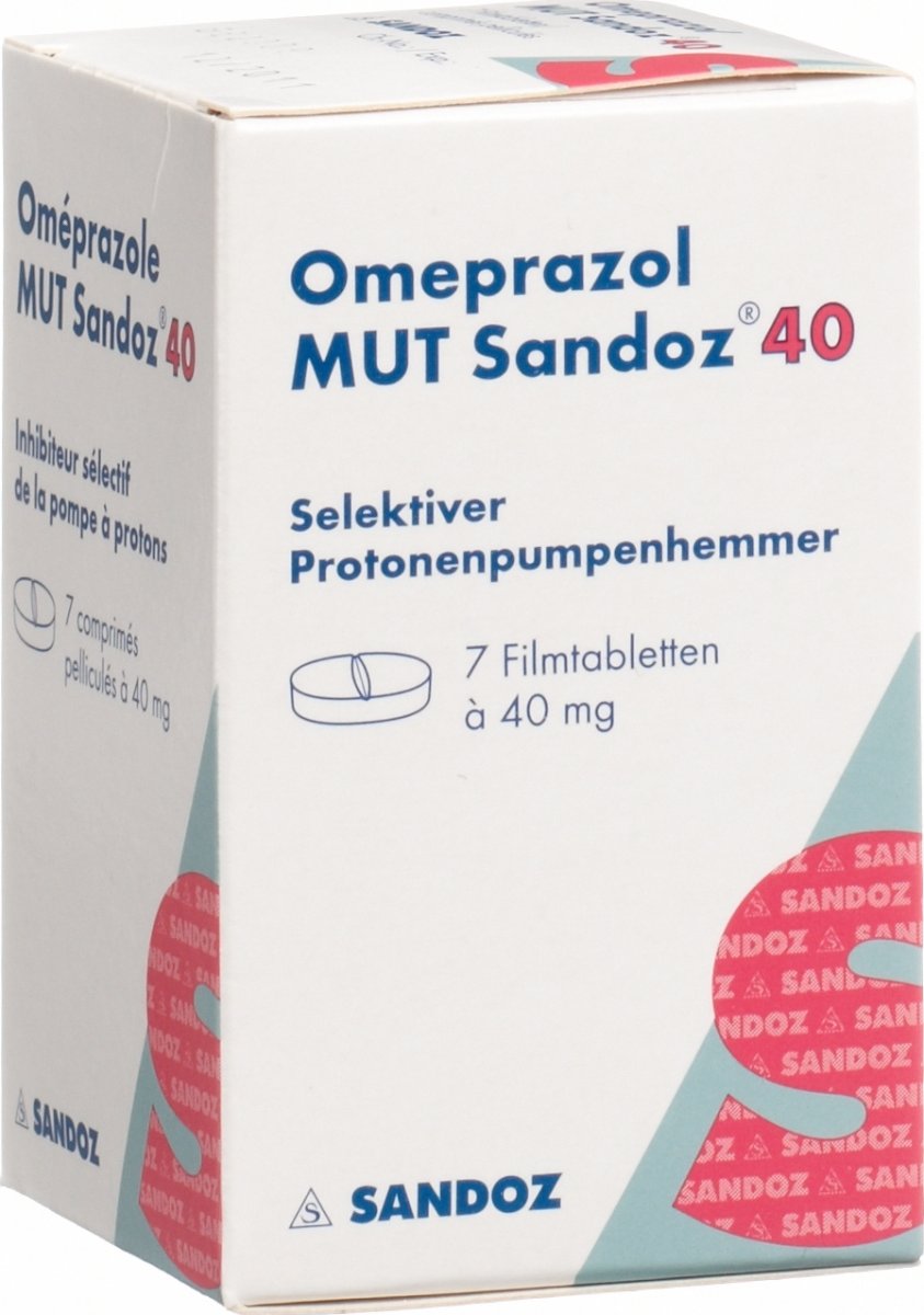 Omeprazol MUT Sandoz 40 mg, Filmtabletten