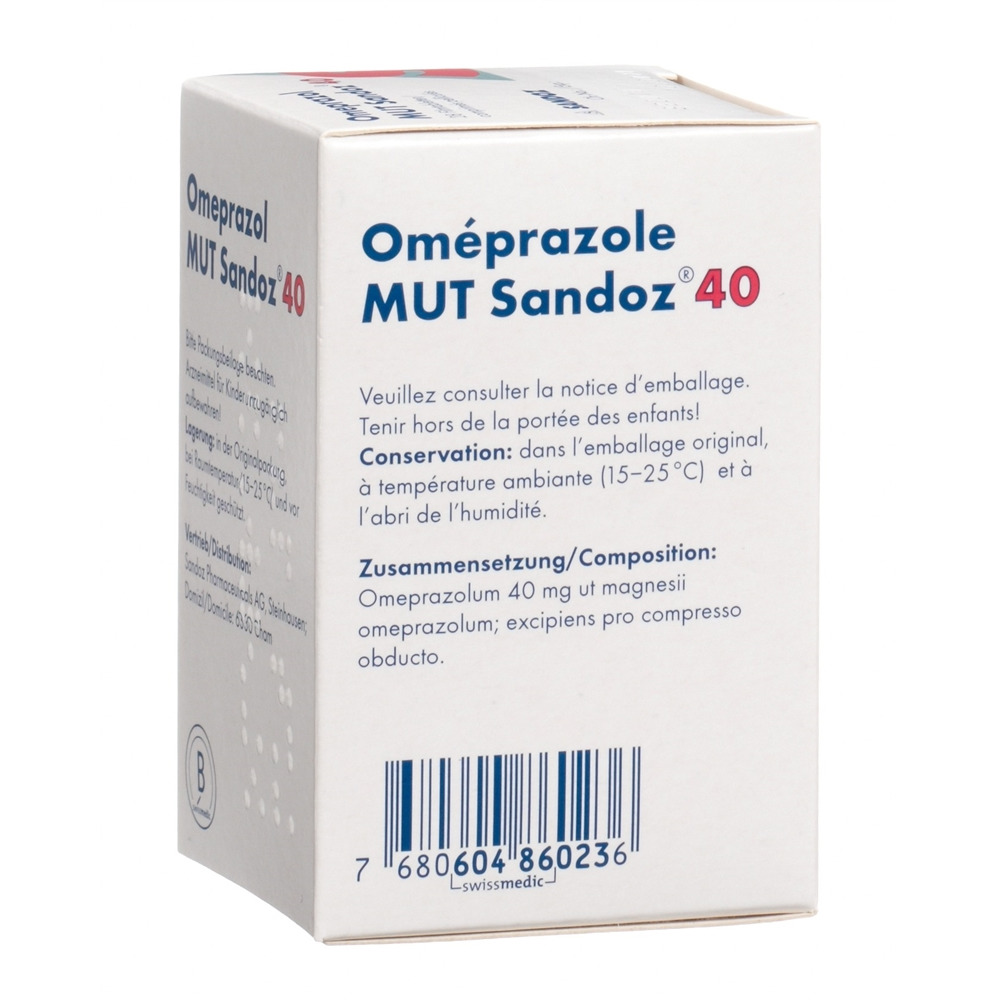 OMEPRAZOLE MUT Sandoz cpr pell 40 mg bte 28 pce
